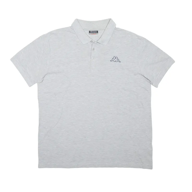 KAPPA Polo Shirt Grey Short Sleeve Mens L