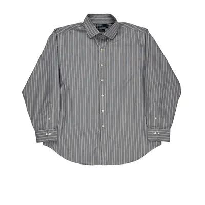 Polo By Ralph Lauren Striped Shirt - XL Grey Cotton | Size: x-large