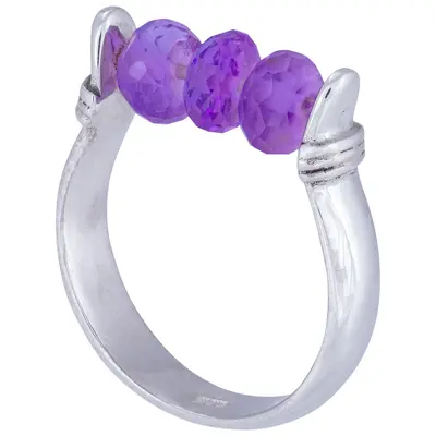 Sterling Silver Rolling Stone Ring - 10