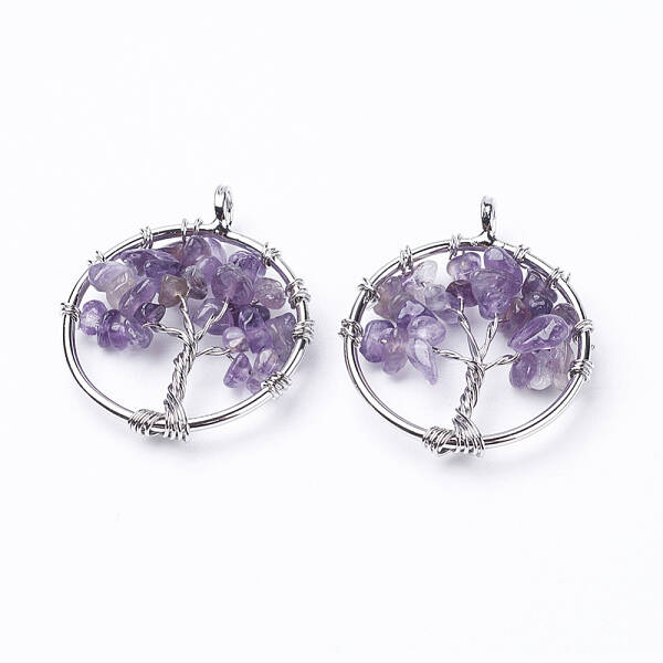 Natural Amethyst Pendants
