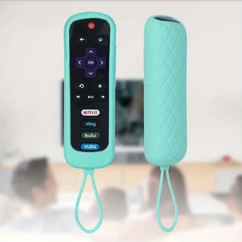 Luminous Remote Control Cover for Summer, 1 Count Glow In The Dark Remote Control Case With Lanyard, Universal Remote Contro...