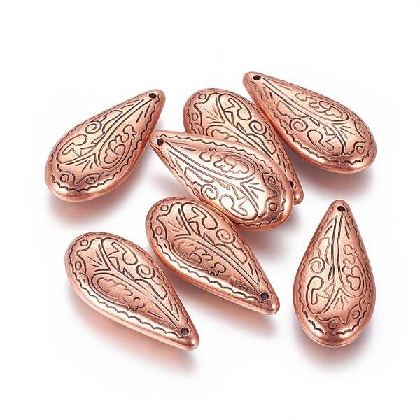 CCB Plastic Carved teardrop