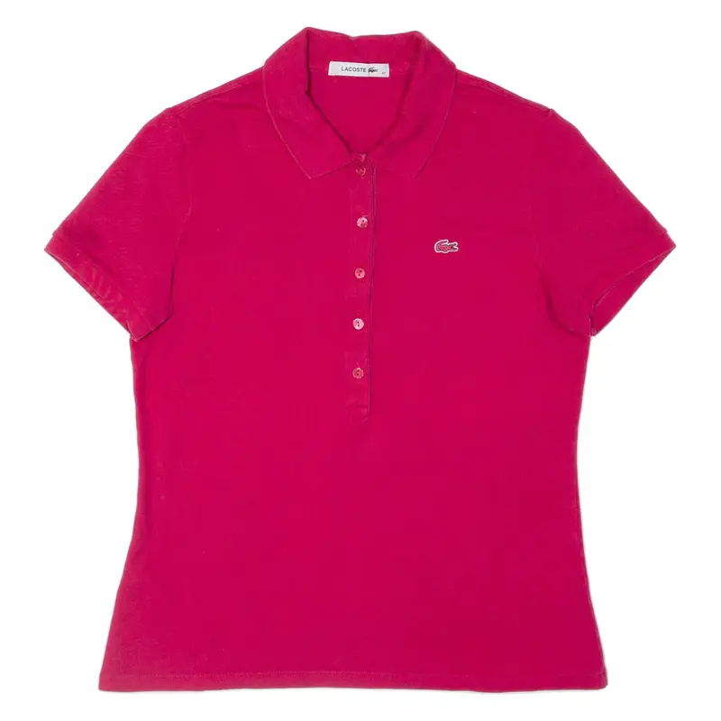 LACOSTE Girls Polo Shirt Pink L