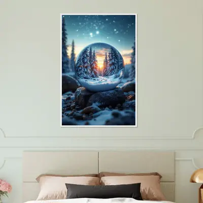 Crystal Wonderland - Snow Globe Wall Art