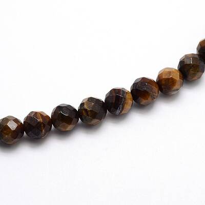 Natural Grade AB Yellow Tiger Eye Round Beads Strands