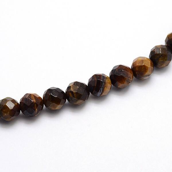 Natural Grade AB Yellow Tiger Eye Round Beads Strands