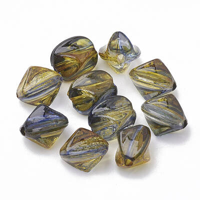 Two Tone Transparent Spray Painted Acrylic Beads