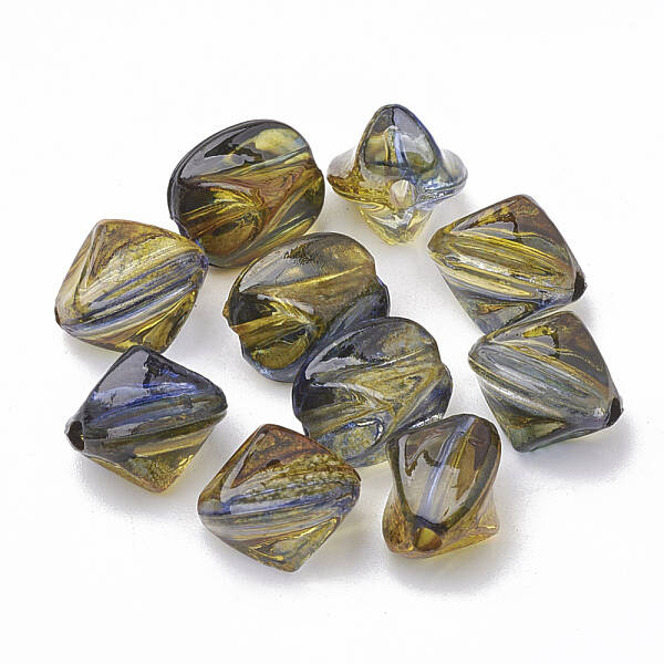 Two Tone Transparent Spray Painted Acrylic Beads
