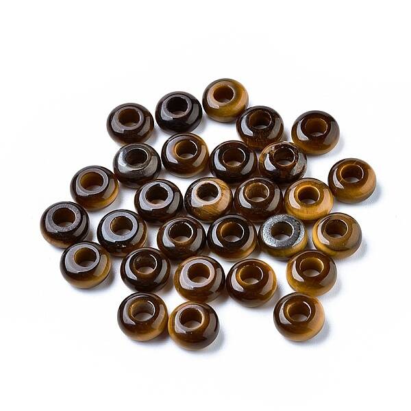 Natural Tiger Eye European Beads