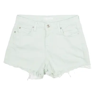Womens Denim Shorts Green S W28