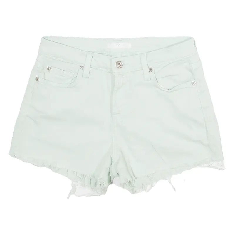Womens Denim Shorts Green S W28