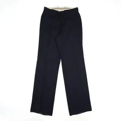 Pleated Trousers Blue Regular Straight Mens W26 L32