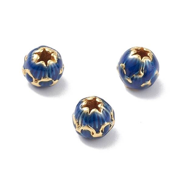 Rack Plating Brass Enamel Beads