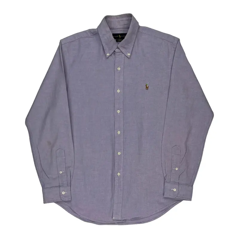 Ralph Lauren Slim Fit Shirt - Large Purple Cotton Blend | Size: large