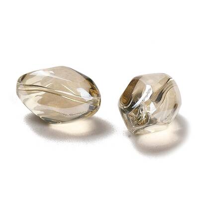 Pearlized Crystal Glass Oval Beads Strands