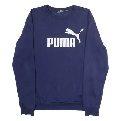 PUMA Mens Sweatshirt Blue Crew Neck M
