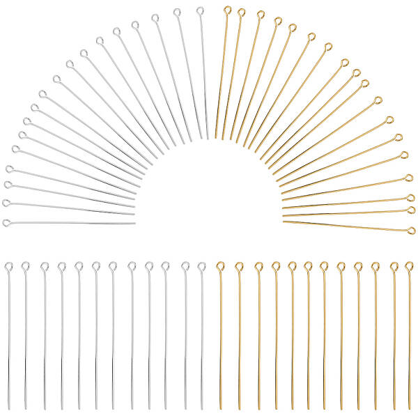 600Pcs 2 Colors Brass Eye Pin