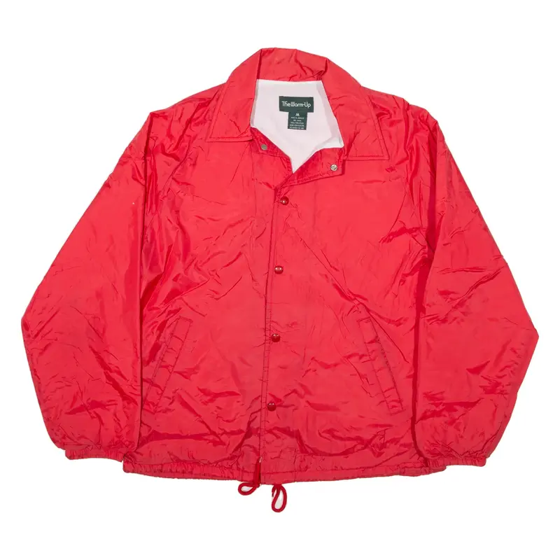 THE WARM UP Coach Jacket Red Nylon Mens M