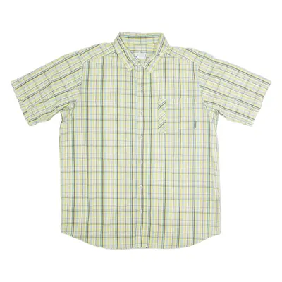 COLUMBIA Mens Shirt Yellow Plaid XL