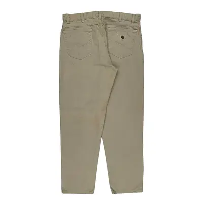 Carhartt Trousers - 36W 31L Beige Cotton | Size: 36″ waist
