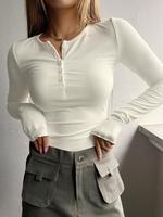Women's Plain  Tee, Fashion Top, Basic Casual Fit Long Sleeve Round Neck T-shirt, Women's Fall Clothes for Daily Outdoor Wear...