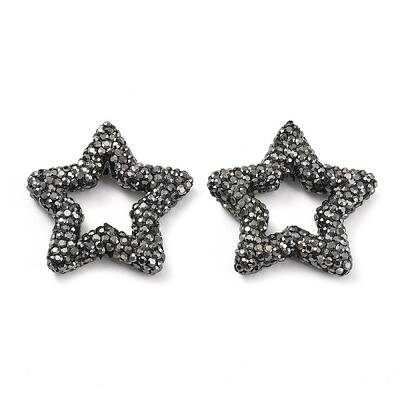 Star Shape Polymer Clay Rhinestone Beads