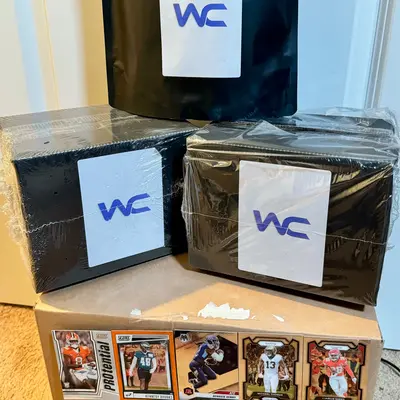 NFL Sports Trading Cards Plus 1Full Size +1Mini Football Helmet 1 Jersey 1 Football PYD Break