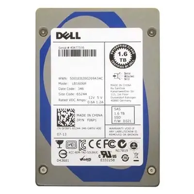 0F06P1 Dell 1.6TB Multi-Level Cell SAS 6Gb/s Hot-Pluggable 2.5-Inch Solid State Drive for PowerEdge Servers