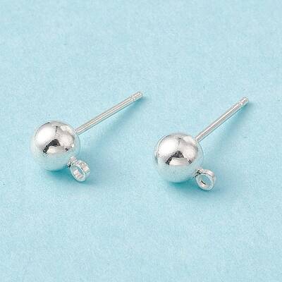 Brass Ball Post Ear Studs