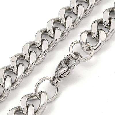 Non-Tarnish 201 Stainless Steel Cuban Link Chain Necklaces for Women and Men