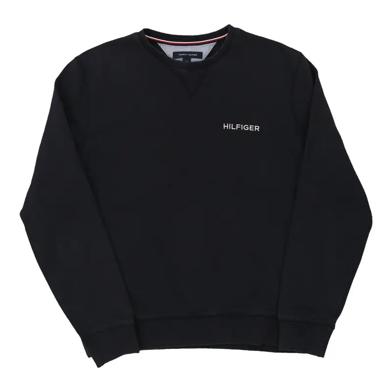 Tommy Hilfiger Sweatshirt - Large Black Cotton Blend