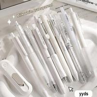 0.5mm Retractable Neutral Pen, 5 Counts/set Smooth Writing Quick Drying Gel Pen, Office Stationery & Supplies for Exam, Offic...