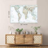 Academia Maps - Accurate World Map - Gall-Orthographic Projection World Map - 36\
