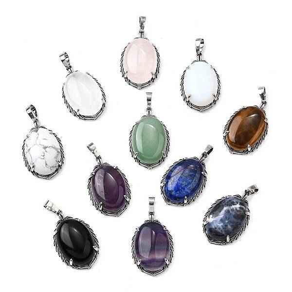 Natural & Synthetic Mixed Stone Pendants