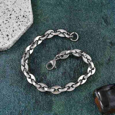 304 Stainless Steel Coffee Bean Chain Bracelets for Women Men