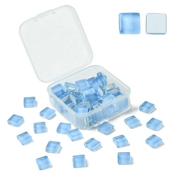 60Pcs Transparent Glass Cabochons