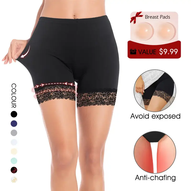 COLISHELL Womens Slip Shorts, Anti-Chafing Tummy Control Panty Shorts For Women Slimmer Shaping,Lace Seamless Undershorts For...