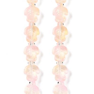Transparent Glass Enamel Beads Strands