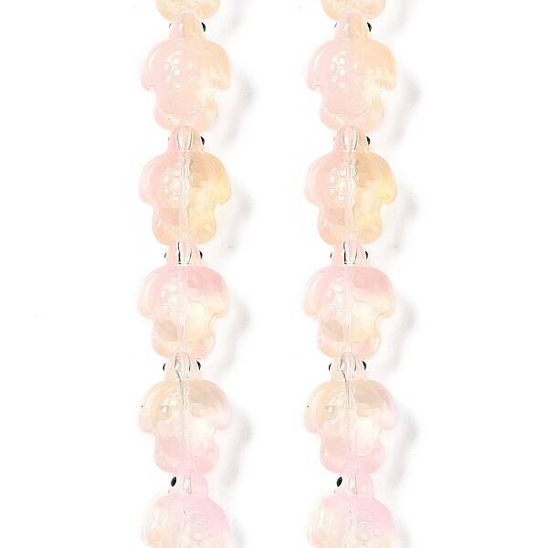 Transparent Glass Enamel Beads Strands