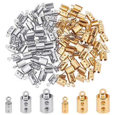 PVD Vacuum Plating 304 Stainless Steel Folding Crimp Ends