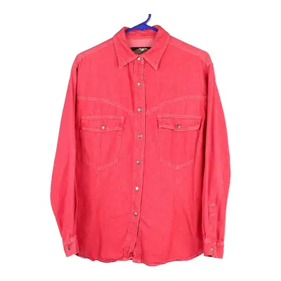 Harley Davidson Denim Shirt - Medium Red Cotton