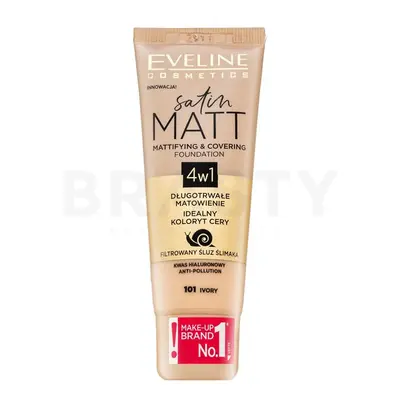 Eveline Satin Matt Fondotinta opacizzante e coprente 4 in 1 101 Avorio 30 ml