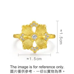 'Blossom' 999 Gold Diamond Ring