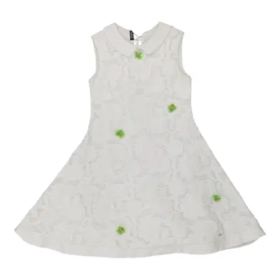 Age 13-14 Gianfranco Ferre Lace A-Line Dress - Large White Polyester | Size: large
