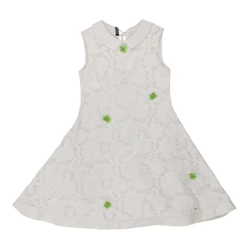 Age 13-14 Gianfranco Ferre Lace A-Line Dress - Large White Polyester | Size: large