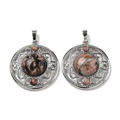 Natural Rhodonite Pendants