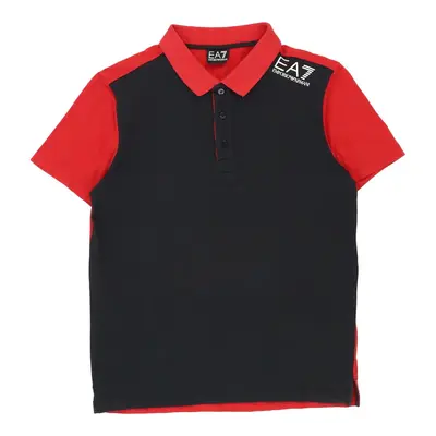 Ea7 Polo Shirt - Medium Black Cotton Blend