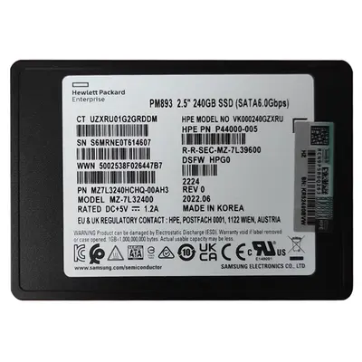HP P44000-005 | 240GB SATA 6Gb/s Read Intensive 2.5-inch Solid State Drive