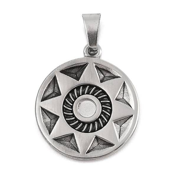304 Stainless Steel Pendant Rhinestone Setting