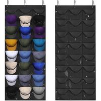 Hat Storage Organizer, 1 Count Multi Grid Cap Organizer, Hanging Hat Storage Rack for Door & Wardrobe, Display Baseball Cap S...